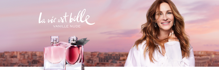 Julia Roberts mit LANCÔME La Vie Est Belle Flakons